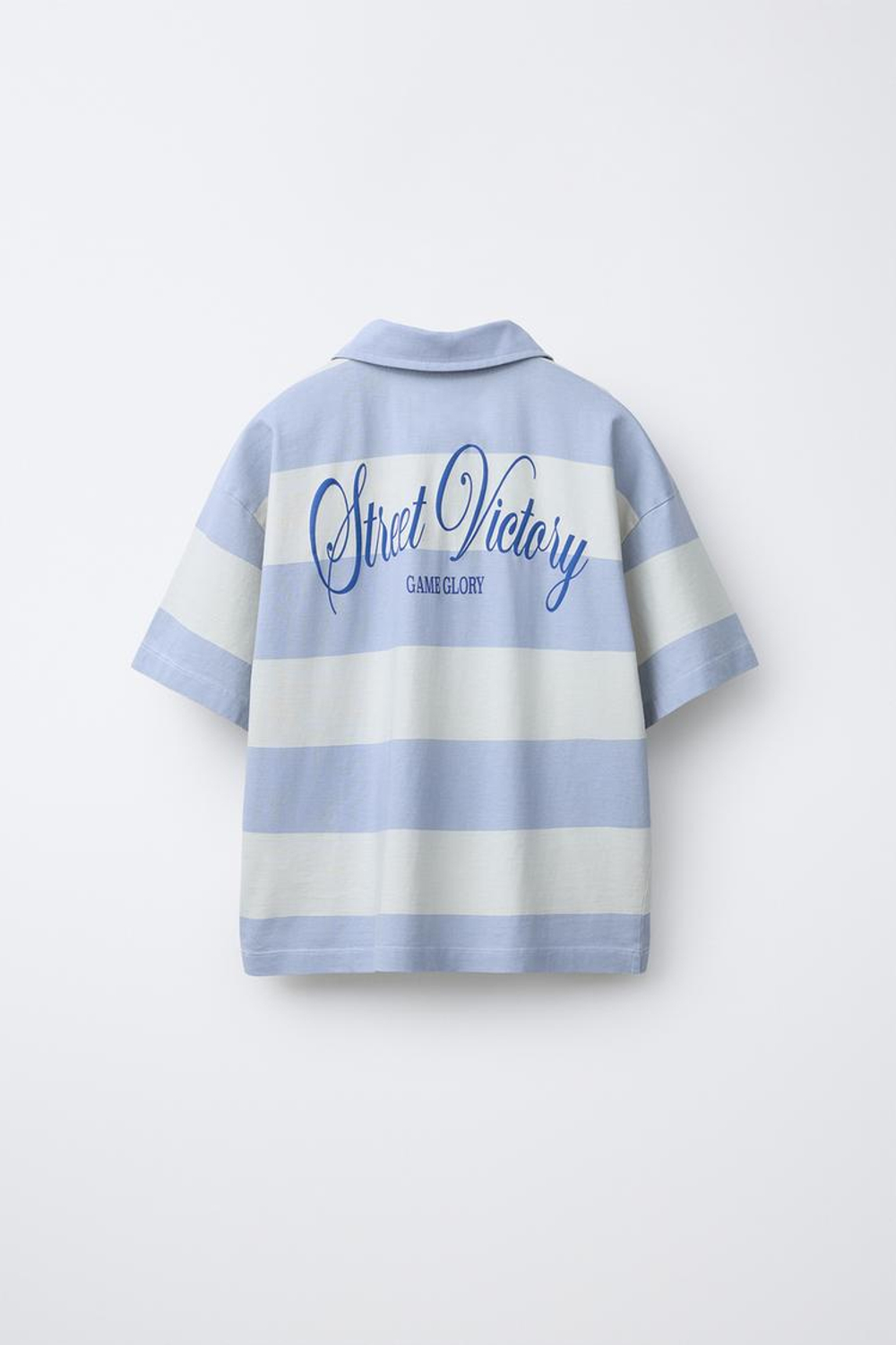 ZARA ПОЛО В ПОЛОСКУ, СИНИЙ/БЕЛЫЙ