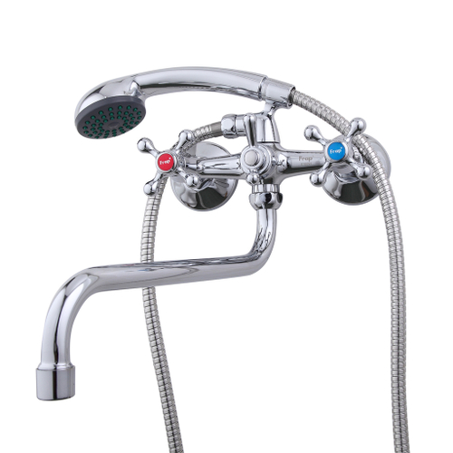 Смеситель для ванны и раковины 1/2 кер F2208 FRAP с шар перекл КРЕСТ, S излив, хром, латунь