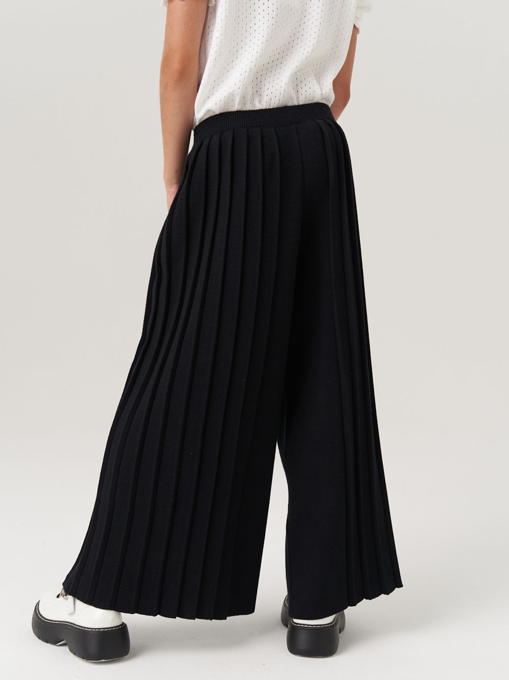 Школьные широкие брюки для девочки AT726-2 черный