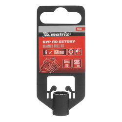 Бур по бетону, 6 x 160 мм, SDS Plus c крестовой пластиной Matrix