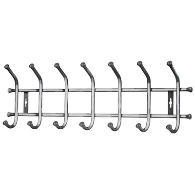 Вешалка настенная 7 крючков, 670, Матовый серый, ВНТ7/МС