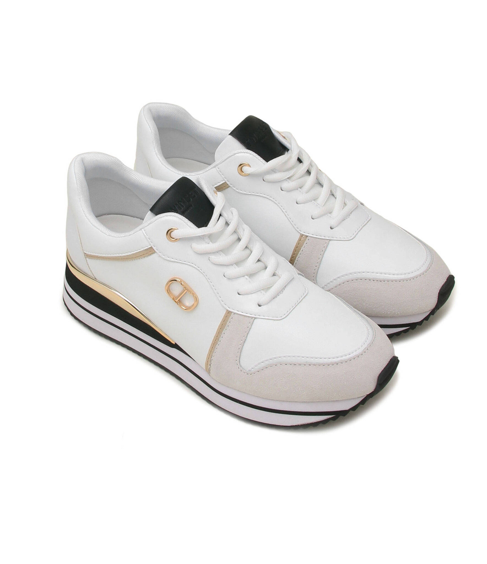 Кожаные кроссовки TWINSET - белый(232TCT210)