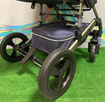 Коляска-трансформер Luxmom 555 2в1 Джинс текстиль Серебристая рама