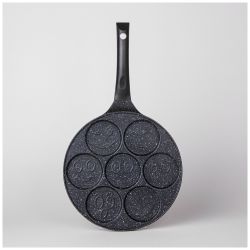 СКОВОРОДА AGNESS "СМАЙЛ" С АНТИПРИГАР."МРАМОРНЫМ" ПОКРЫТИЕМ, ДИА. 26.5 СМ.(КОР=6ШТ)