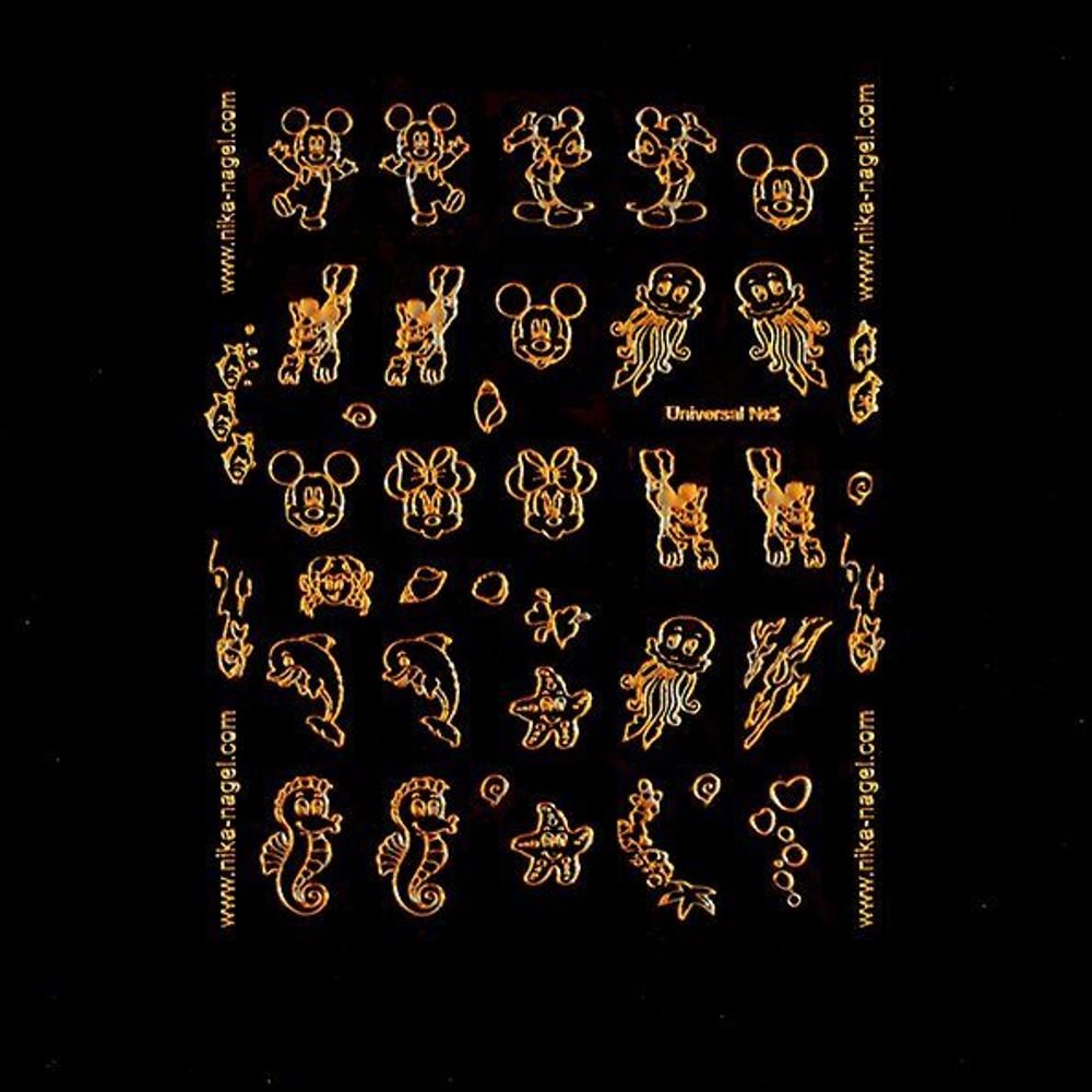 Nika Nagel Набор наклеек "Фрески 7" для дизайна, 250шт