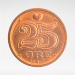 Denmark, 25 Øre - Margrethe II, 1993, XF