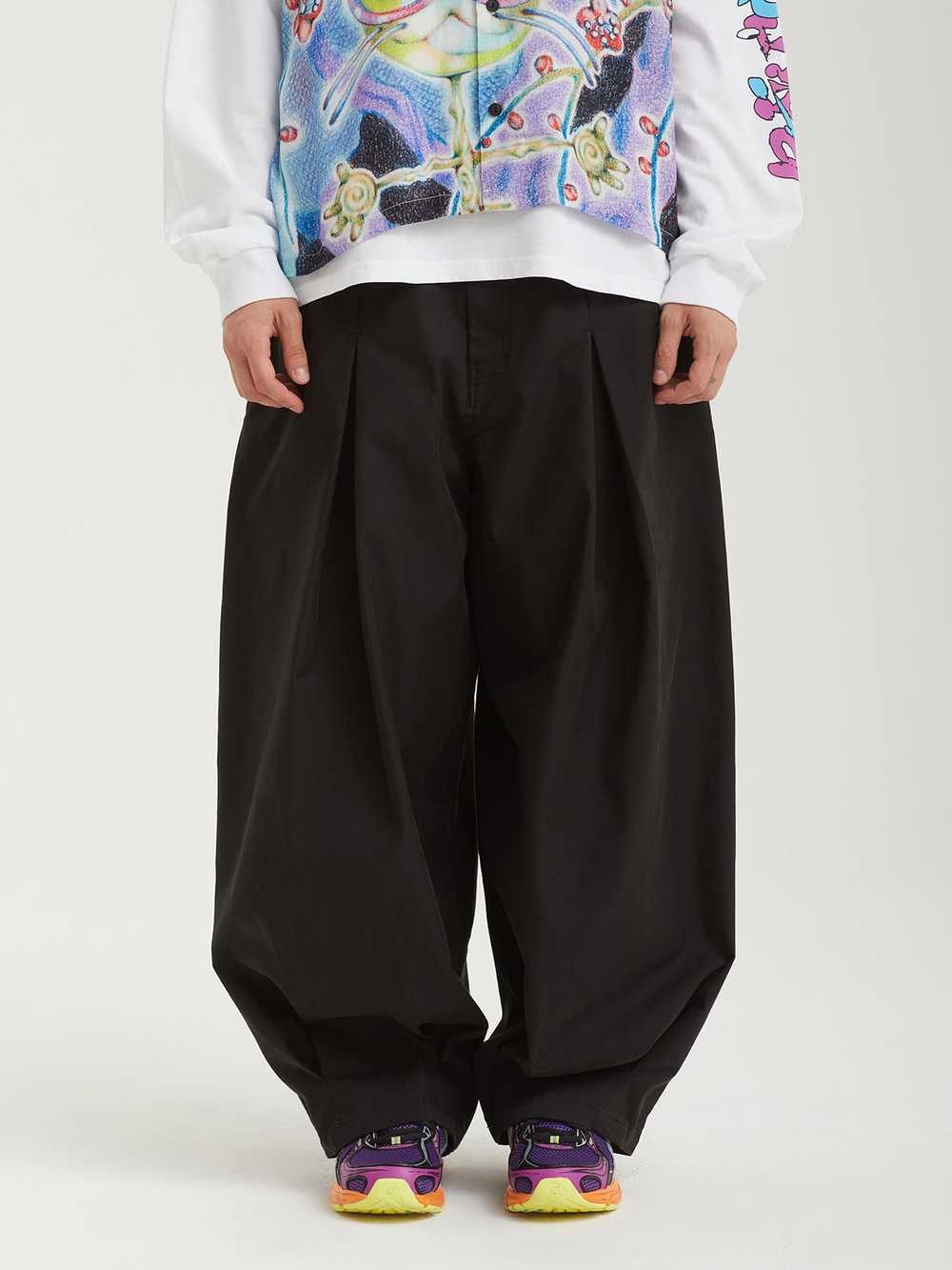 Мужские Брюки Unbalance Long Tuck Balloon
