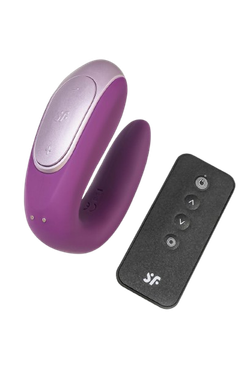 Парный вибратор Satisfyer Double Fun (пульт ДУ + приложение на смартфон)