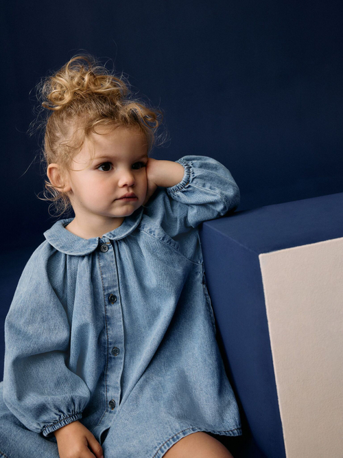 Платье джинсовое для девочки Next B56-842, Синий