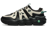 FILA Panini fabric synthetic leather shock absorption, non-slip and wear-resistant low-cut retro basketball shoes men's black oatmeal