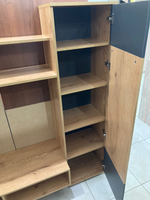 Стенка Александра-5 ЛДСП дуб золотистый/антрацит