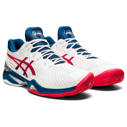 Мужские кроссовки теннисные Asics Court FF 2 Clay - white/mako blue