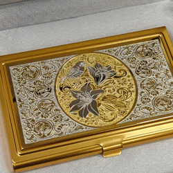 Визитница (Златоуст) "Цветы"