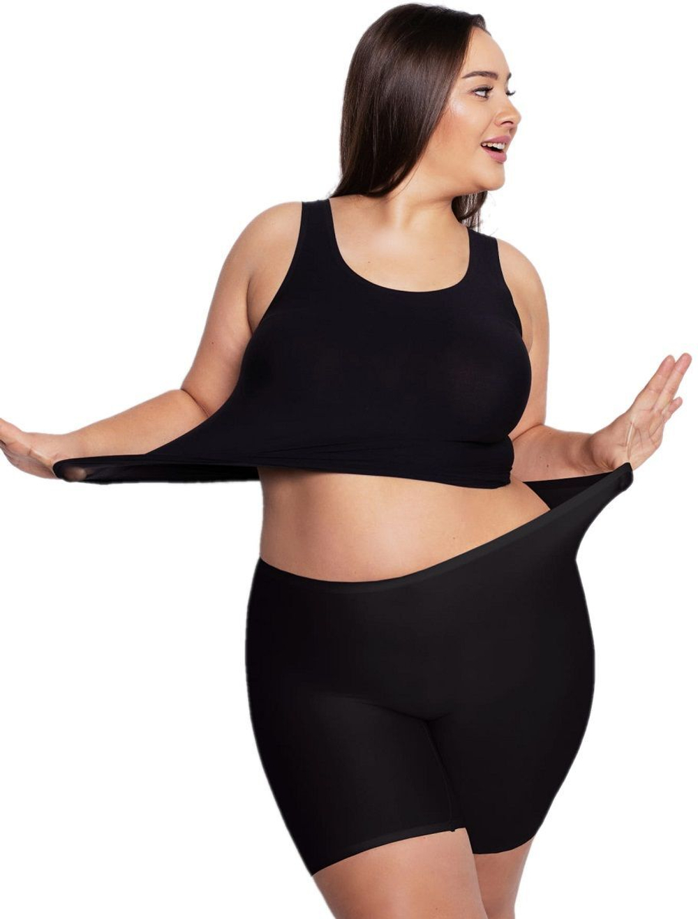 Бермуды классического покроя из чрезвычайно мягкой ткани (Размер: S-M-L) (Цвет: телесный)