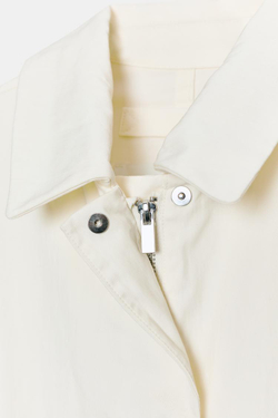 ZARA ТРЕНЧ ОВЕРСАЙЗ — ZW COLLECTION, ЖЕЛТОВАТО-БЕЛЫЙ