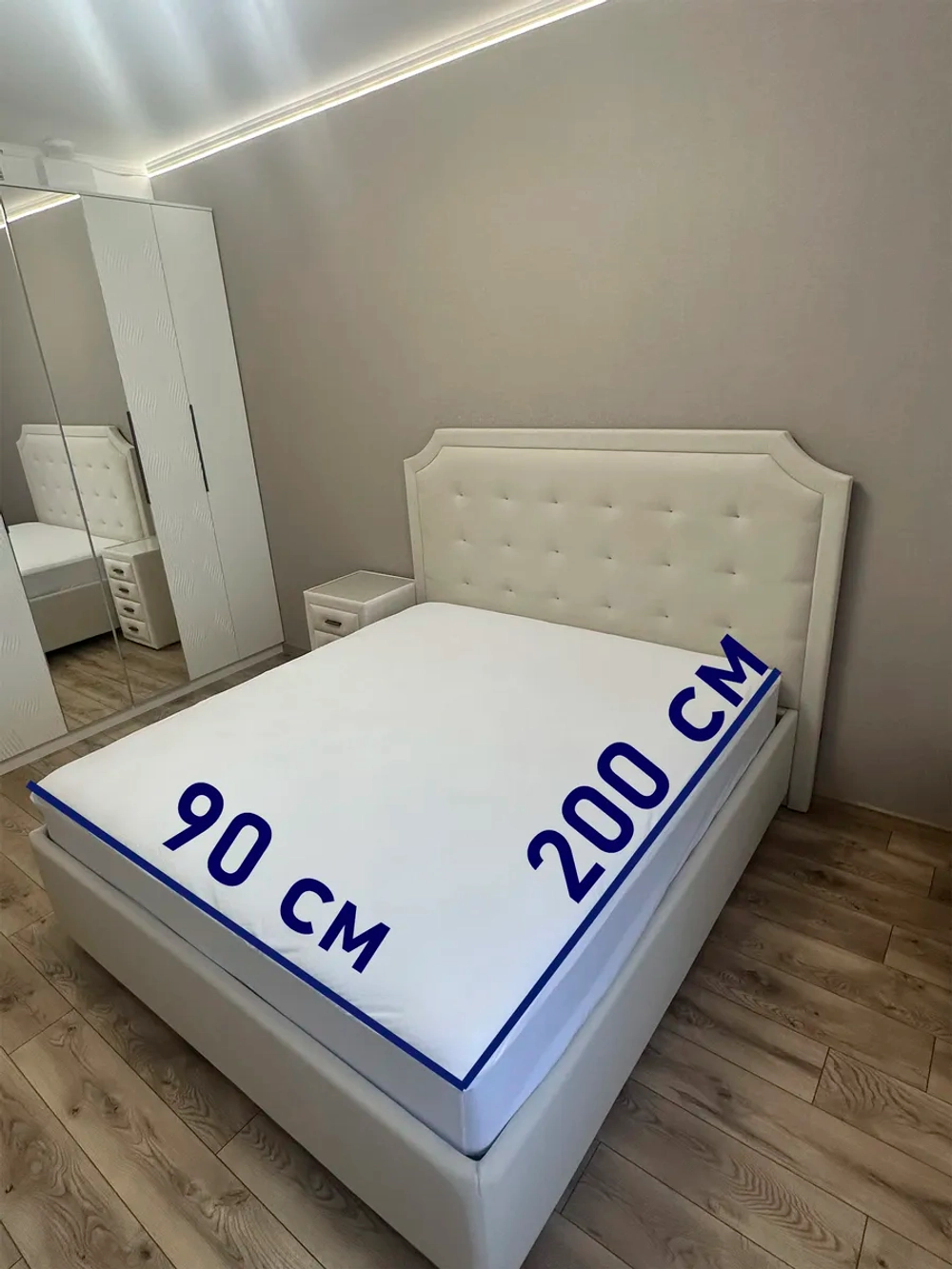 Наматрасник 90х200 непромокаемый махровый на резинке