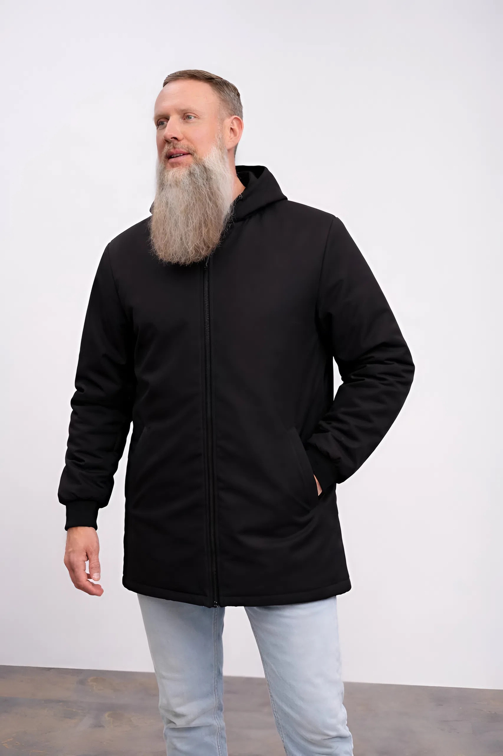 Полупальто мужское демисезонное "HN-6" черный