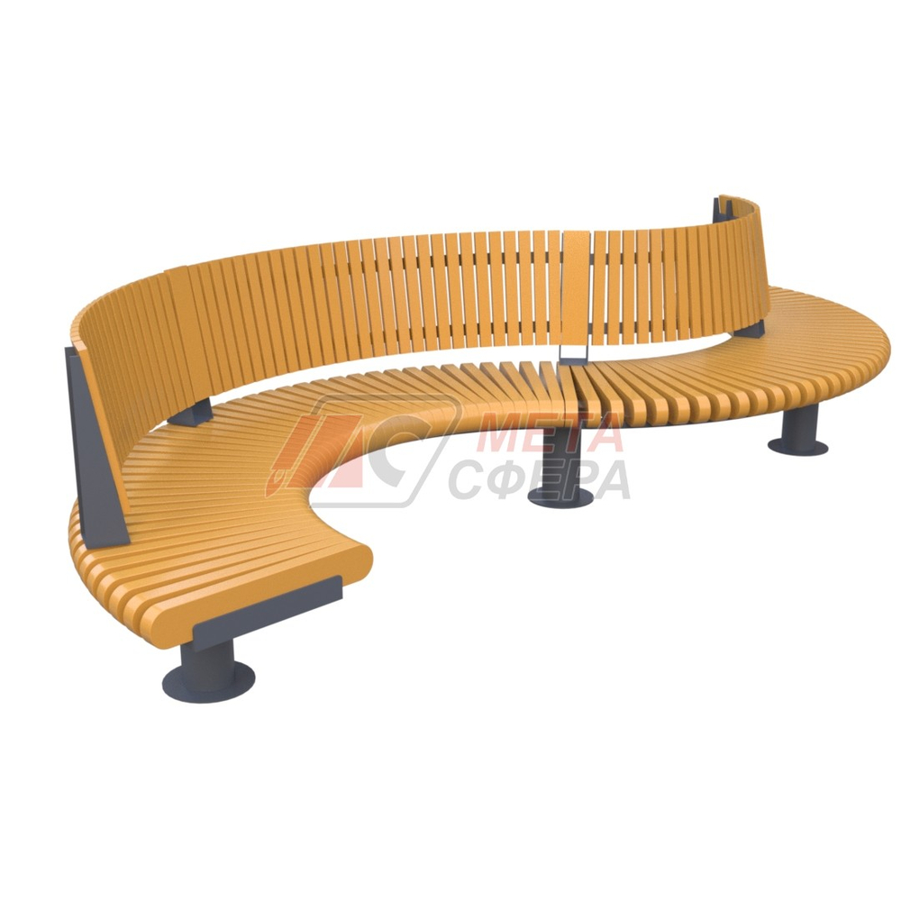 Скамейка Rail Road 01 Змейка