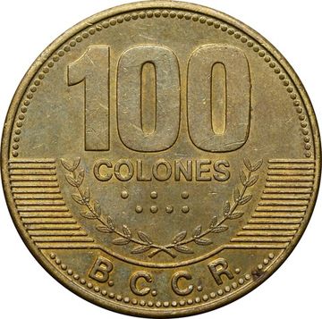 100 колонов 2007 Коста-Рика
