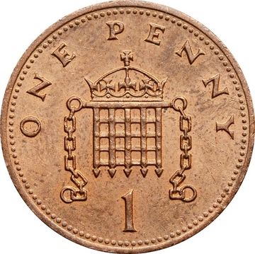 1 пенни 1985-1992 Великобритания