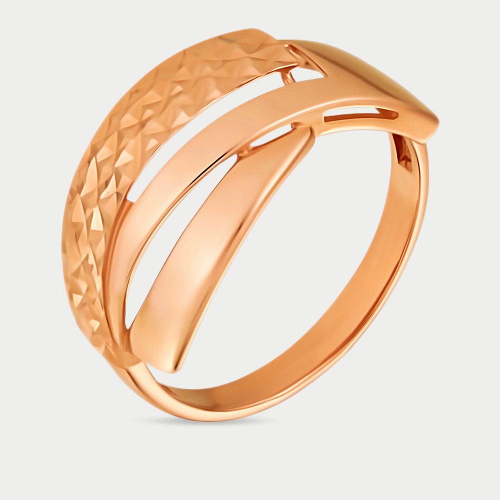 Кольцо женское из розового золота 585 пробы без вставок (арт. 009971-1010)