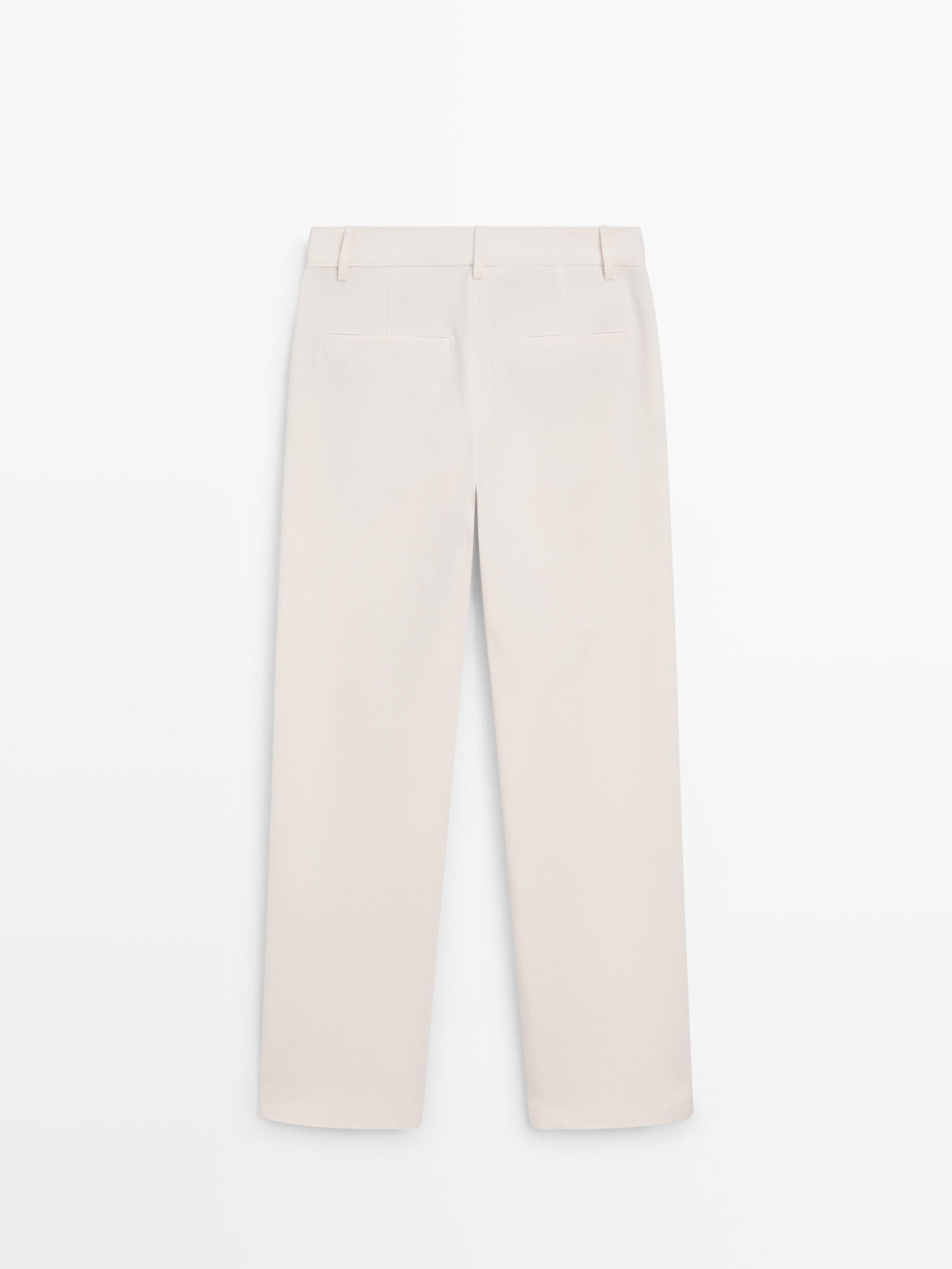 Massimo Dutti Брюки прямого кроя из высокотехнологичной ткани, экрю