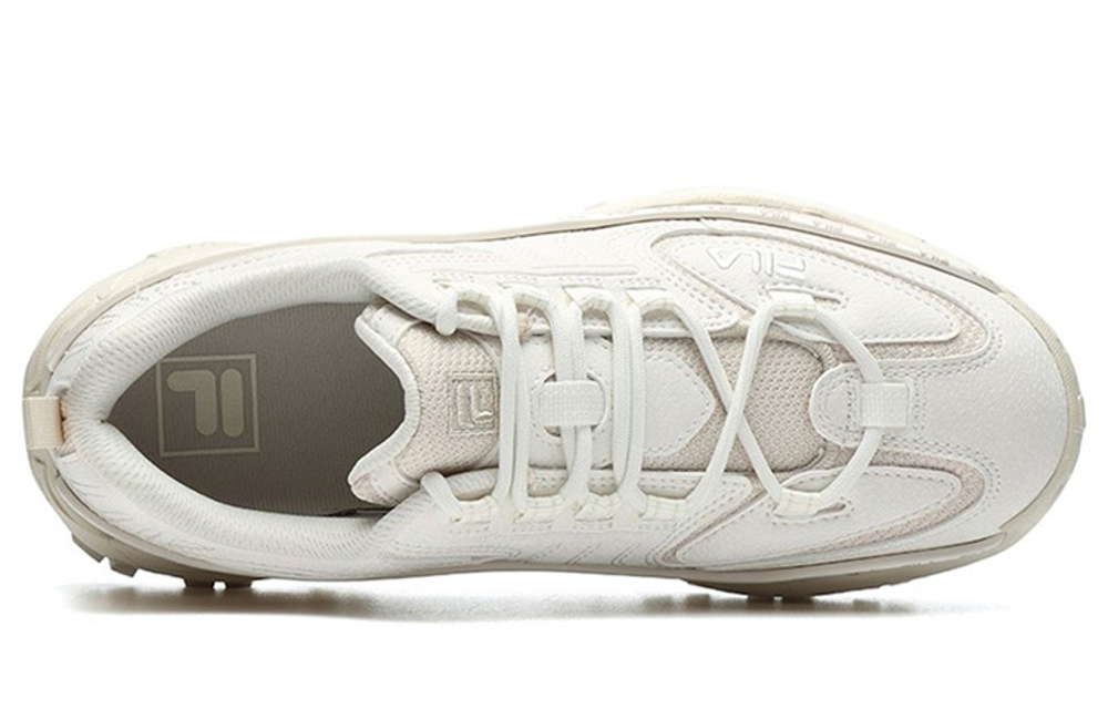 FILA Fashion Sneakers Synthetic Leather Comfortable Cushioning, Wear Resistant Low top Chunky Sneakers Women"s