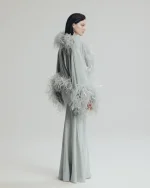 Кардиган серебряное перо, Серый