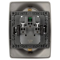 Розетка ЭРА Серия 12 12-2106-16 двойная 2X2P+E Schuko 16А-250В титан