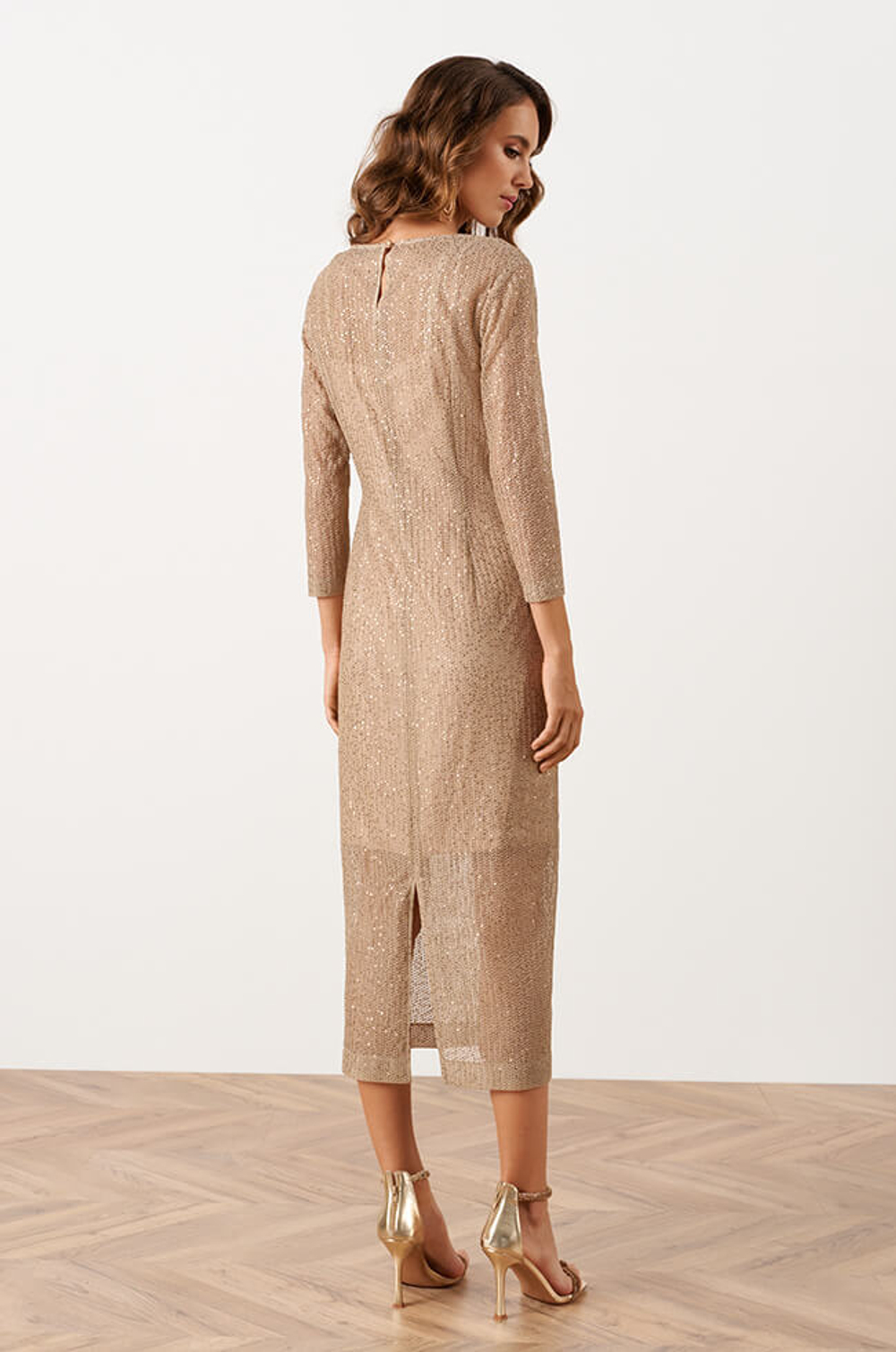 51543 Платье женское (пепельно-бежевый)