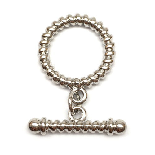 Замок тогл  24х20 мм, родий