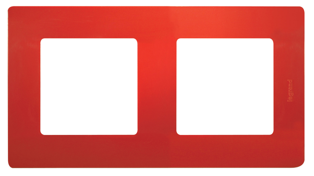 Рамка 2 поста красный ETIKA Legrand