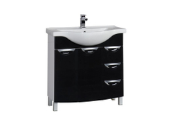 Тумба с раковиной Aquanet Асти 85 черный