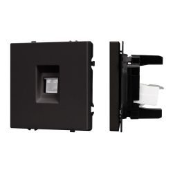 Механизм компьютерной розетки SCT-NOBE-MPC1-SFPL-BK (RJ-45, CAT6) (Arlight, Черный оникс) 054305