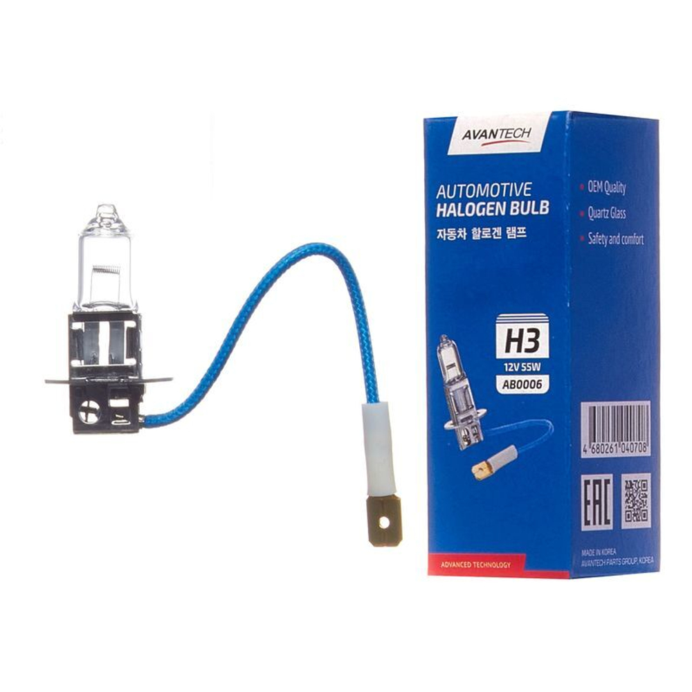Лампа головного света Avantech H3 12V 55W AB0006