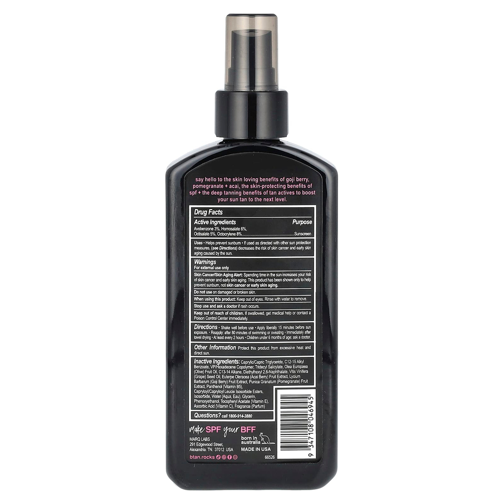 b.tan, Привет, солнышко! Солнцезащитное масло для сухого спрея для глубокого загара, SPF 7, 236 мл (8 жидк. унц.)