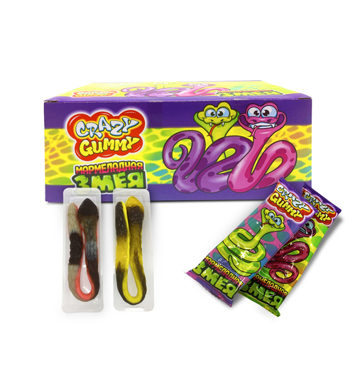 Мармелад «CRAZY GUMMY. Мармеладная змея» 15гр*36шт*12 блоков