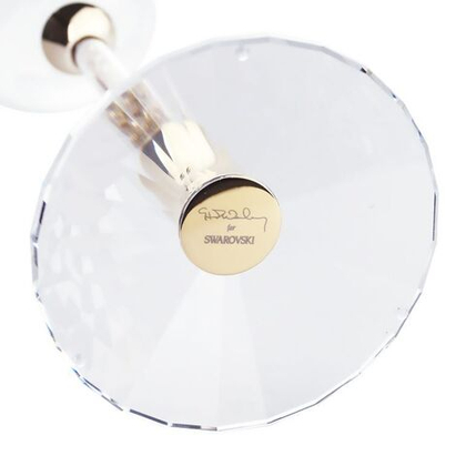 CRYSTALLINE TOASTING FLUTES , GOLD TONE (SET OF 2)