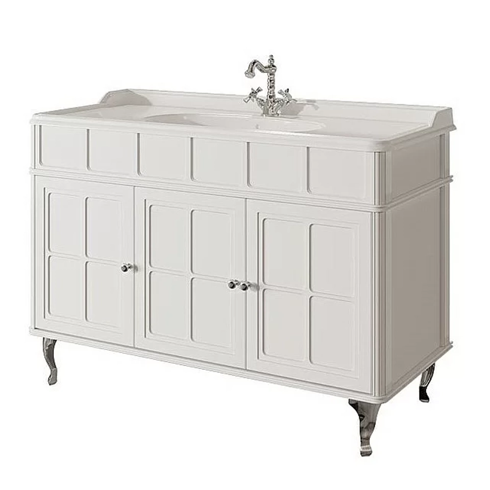 Тумба с раковиной Caprigo Borgo 120 c 3 дверками белая