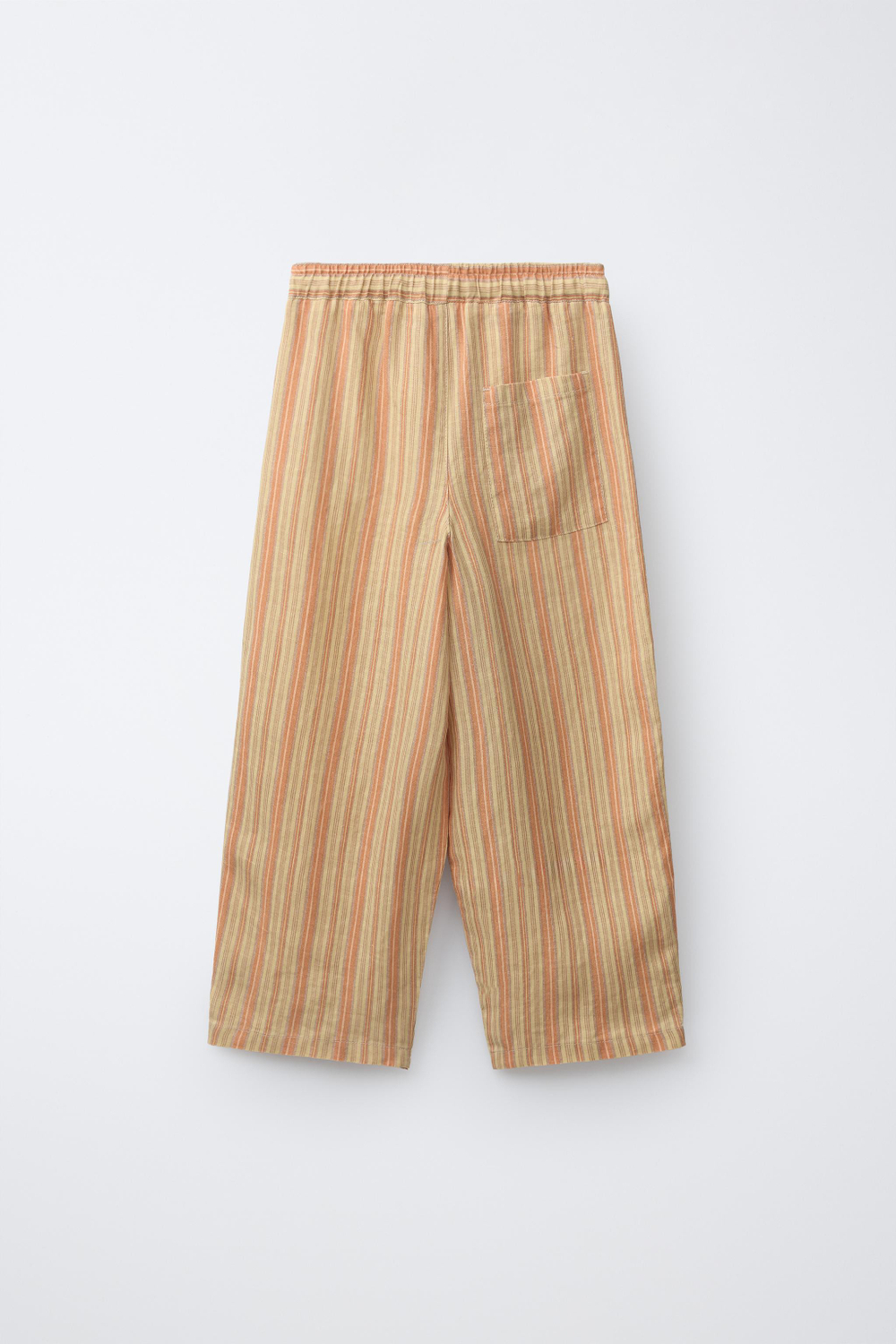 ZARA БРЮКИ RELAXED FIT В ПОЛОСКУ, ОРАНЖЕВЫЙ