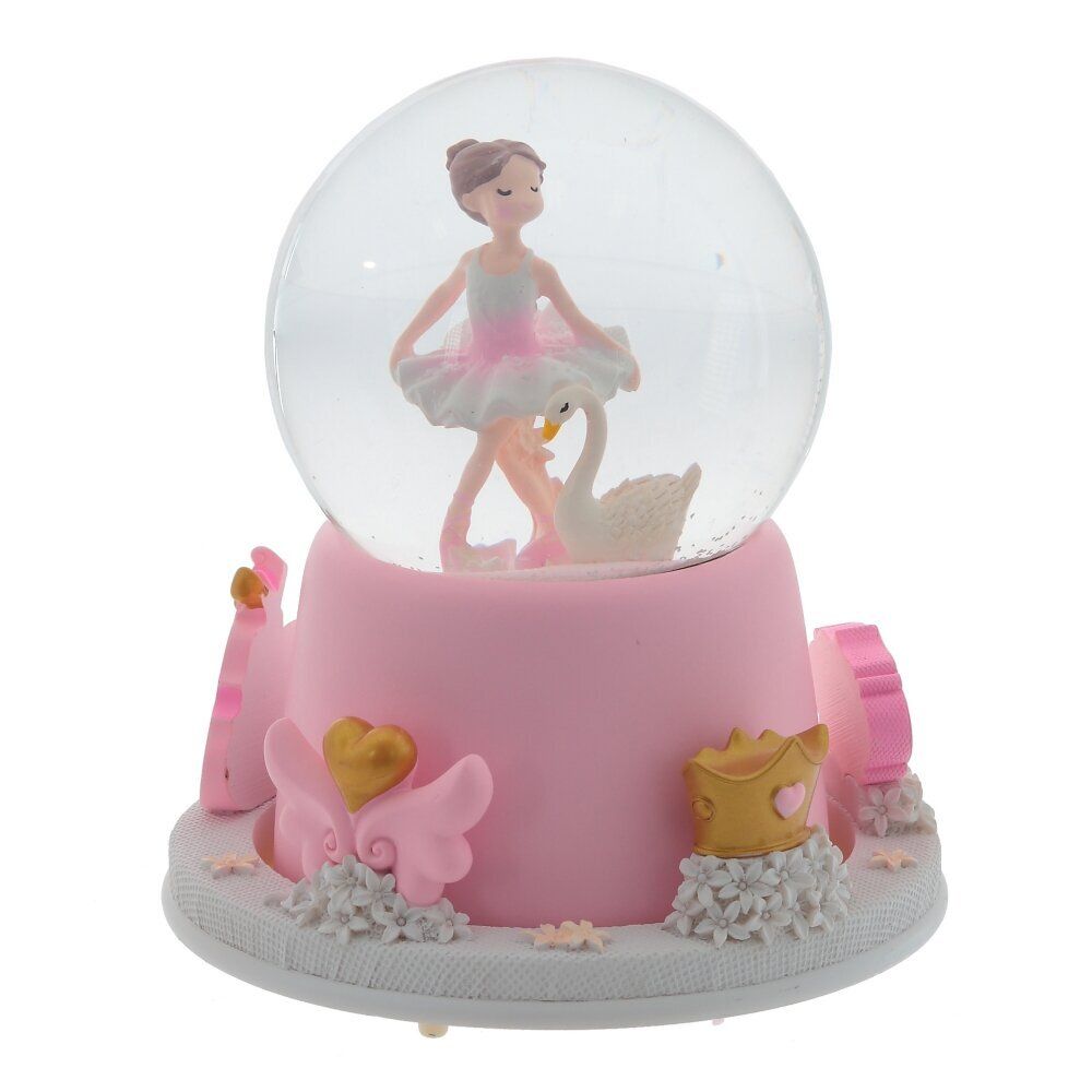 GAEM Фигурка дек "Балерина" в стекл шаре (муз, подсвет, вьюга, движ, 3xAAA н/п), D10 см, L15 W15 H17 см