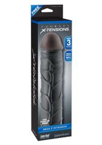 Чёрная удлиняющая насадка MEGA 3 EXTENSION - 22,8 см.