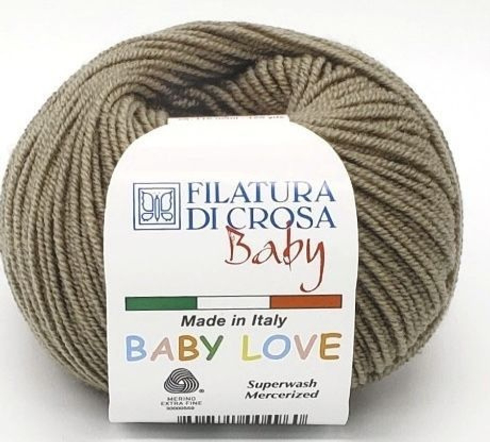Пряжа Baby Love Filatura di Crosa цв. 36 бежевый состав: 100% Экстра тонкая мериносовая шерсть супервош