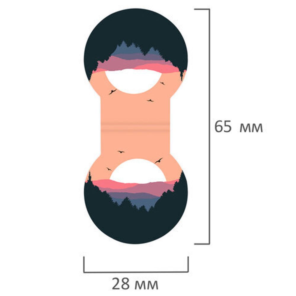 Закладки для книг МАГНИТНЫЕ, "SUNSET", набор 6 шт., 30х25 мм, BRAUBERG, 113169