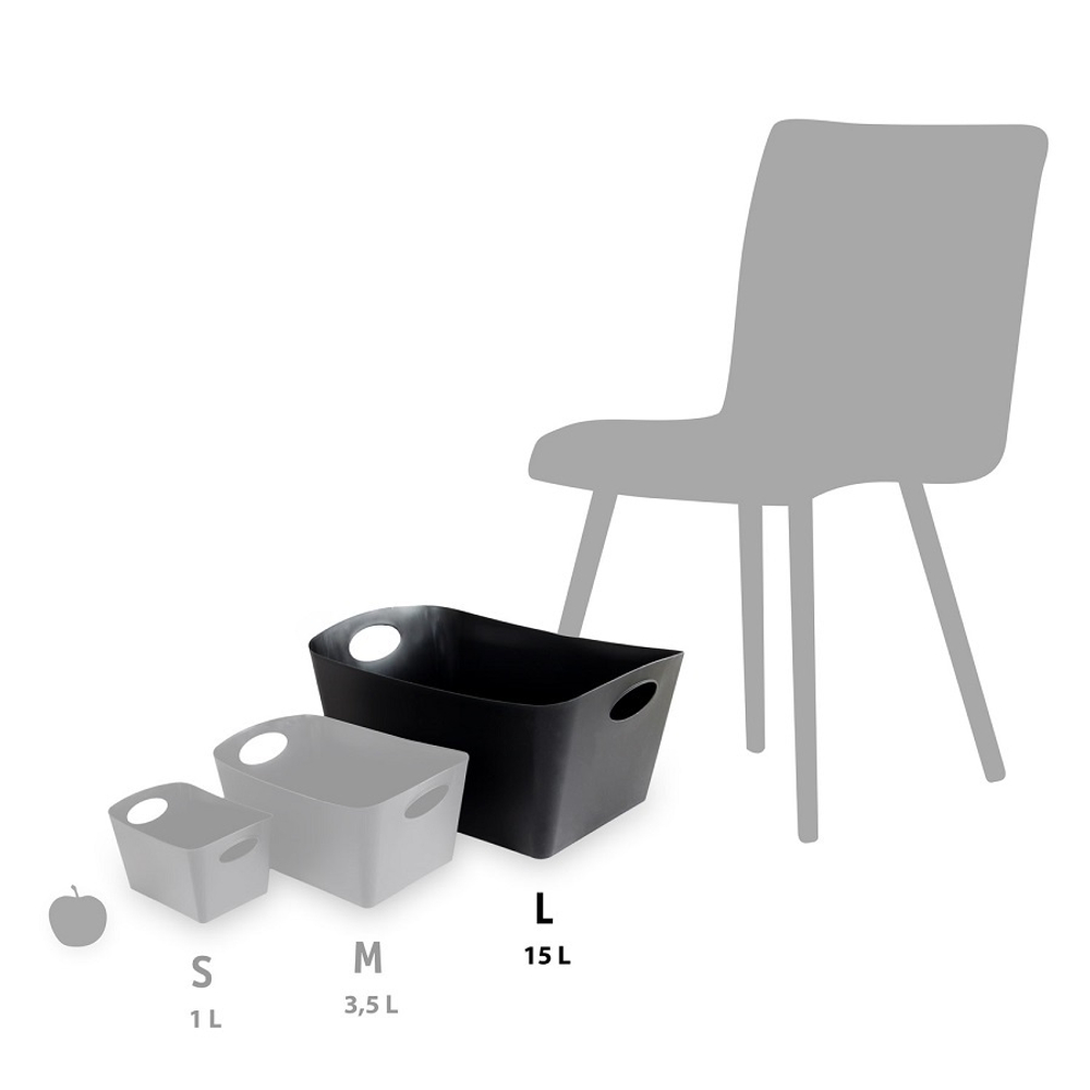 Контейнер для хранения boxxx, organic, 15 л, серый