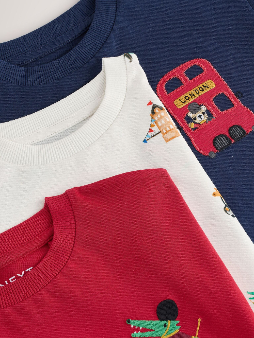 Футболка для мальчика Next E63-201, 3 шт., Синий, Белый, Красный