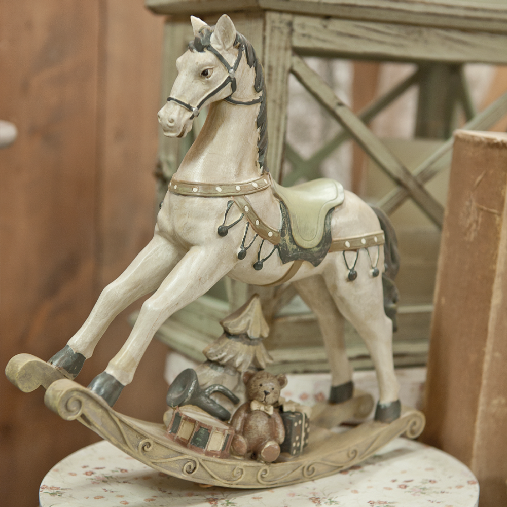 Декор "Лошадка - качалка" большая 27х8х30см Поликерамика