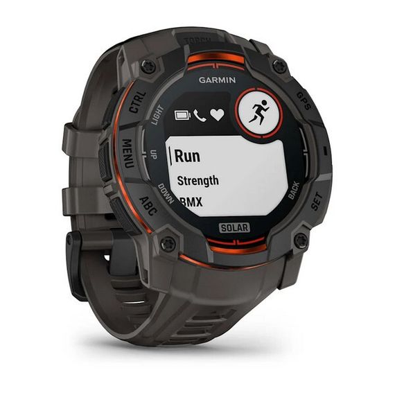 Умные часы Garmin Instinct 3 Solar 50 mm Black with Charcoal Band (010-02935-00)
