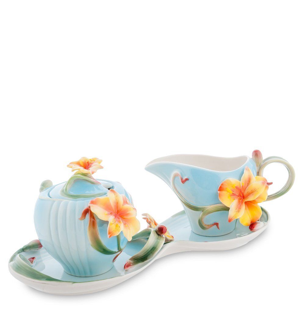 FM-05/ 4 Набор сахарница и молочник «Лилии» (Pavone)