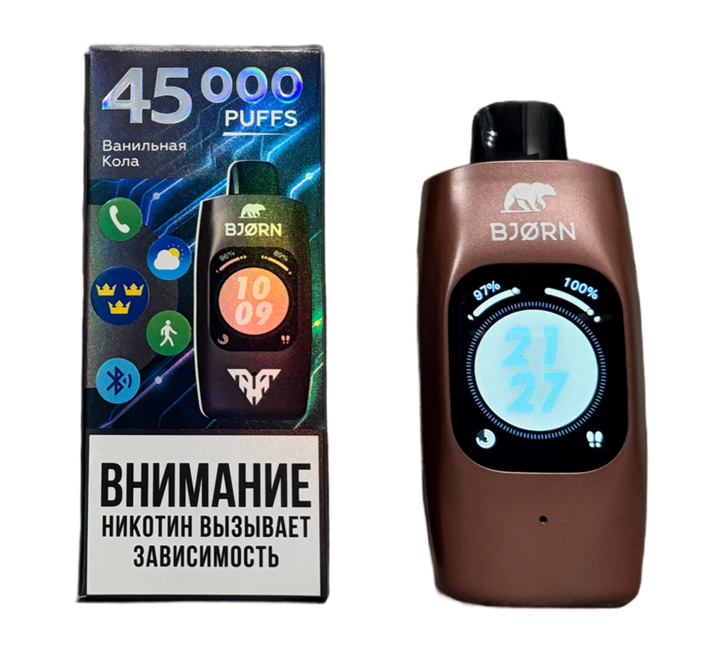 Bjorn TT Pro Max Cherry - вишня 45000 затяжек 20мг Hard (2% Hard)